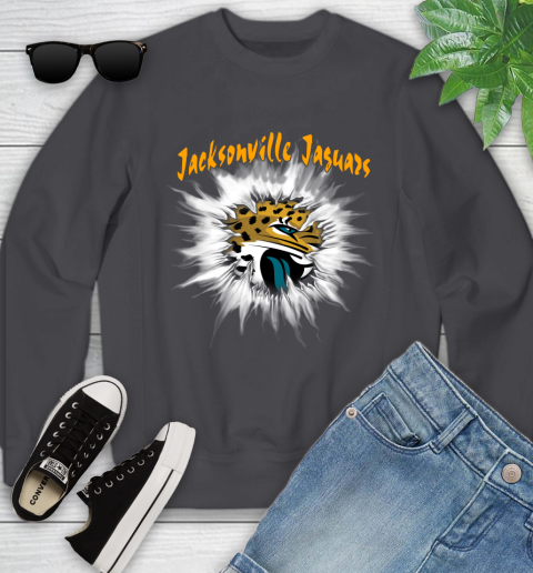 Jacksonville Jaguars NFL Football Adoring Fan Rip Sports Youth Sweatshirt 5