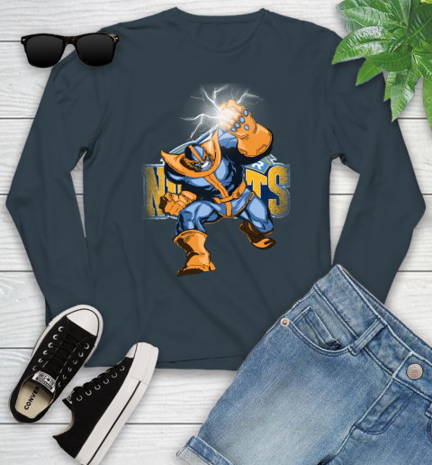 Denver Nuggets NBA Basketball Thanos Avengers Infinity War Marvel Youth Long Sleeve 9