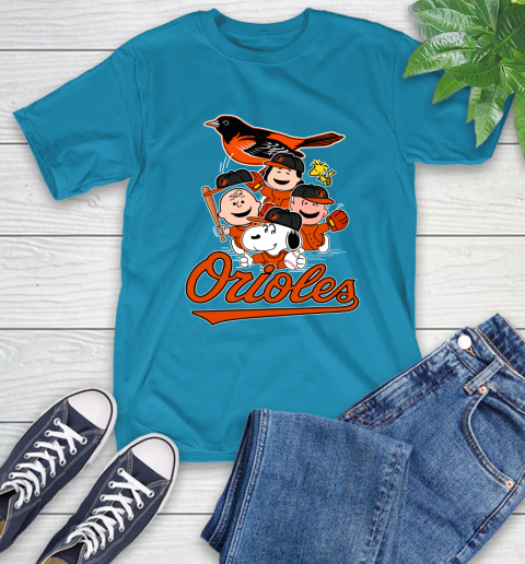 MLB Baltimore Orioles Snoopy Charlie Brown Woodstock The Peanuts Movie Baseball T Shirt_000 T-Shirt 9
