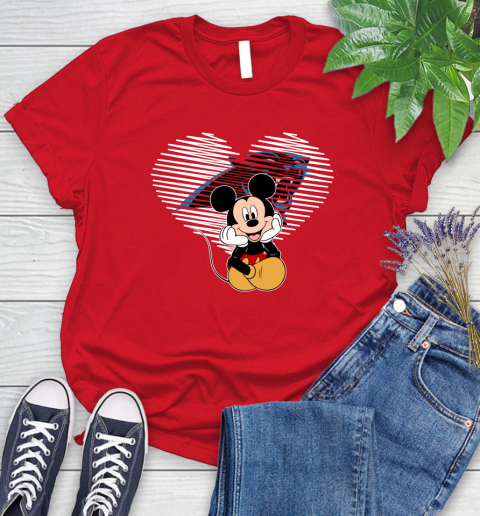 NFL Carolina Panthers The Heart Mickey Mouse Disney Football T Shirt_000 Women's T-Shirt 13