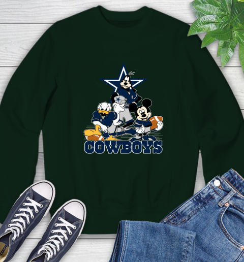 NFL Dallas Cowboys Mickey Mouse Donald Duck Goofy Football Shirt Sweatshirt 12