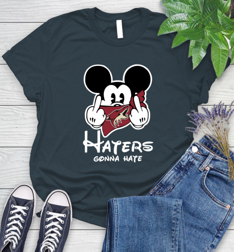 NHL Arizona Coyotes Haters Gonna Hate Mickey Mouse Disney Hockey T Shirt Women's T-Shirt 11