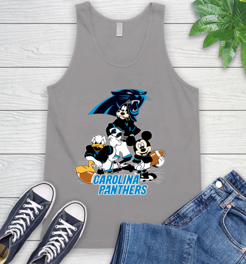 NFL Carolina Panthers Mickey Mouse Donald Duck Goofy Football Shirt Tank Top 3