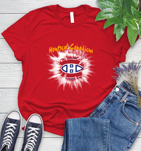 Montreal Canadiens NHL Hockey Adoring Fan Rip Sports Women's T-Shirt 13
