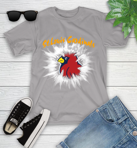 St.Louis Cardinals MLB Baseball Adoring Fan Rip Sports Youth T-Shirt 4