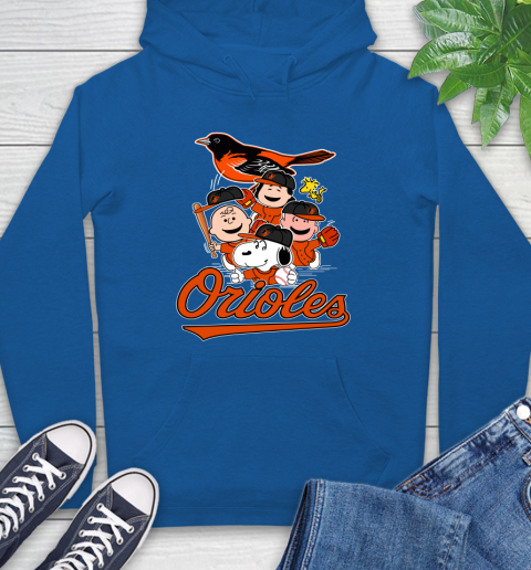 MLB Baltimore Orioles Snoopy Charlie Brown Woodstock The Peanuts Movie Baseball T Shirt_000 Hoodie 9