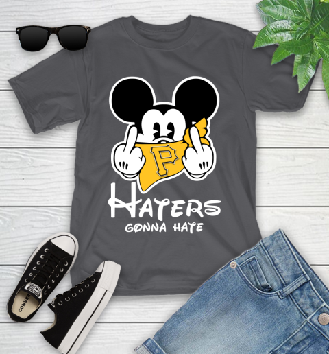 MLB Pittsburgh Pirates Haters Gonna Hate Mickey Mouse Disney Baseball T Shirt_000 Youth T-Shirt 6