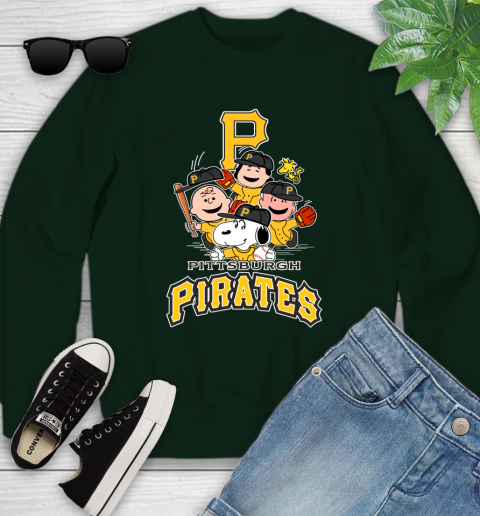 MLB Pittsburgh Pirates Snoopy Charlie Brown Woodstock The Peanuts Movie Baseball T Shirt_000 Youth Sweatshirt 9