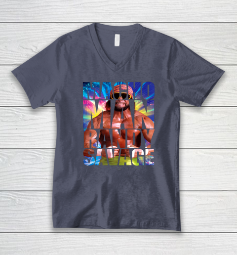 Randy Macho Man Savage WWE Disco Splash V-Neck T-Shirt 12