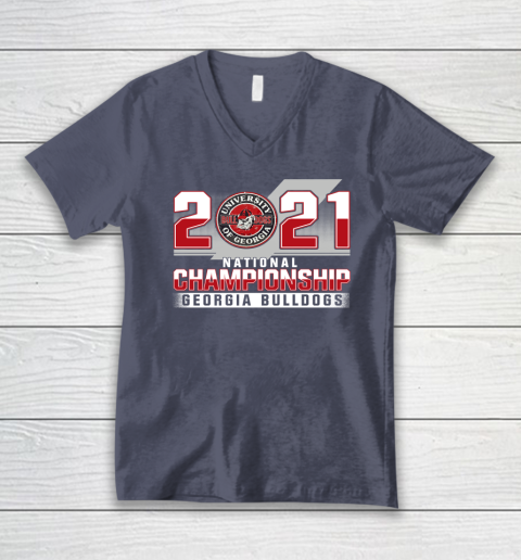 Georgia Bulldogs Championships 2021 V-Neck T-Shirt 12