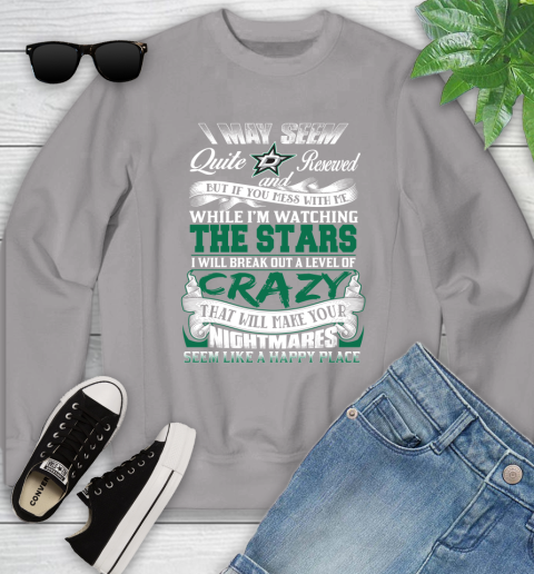 Dallas Stars NHL Hockey Don't Mess With Me While I'm Watching My Team Youth Sweatshirt 3