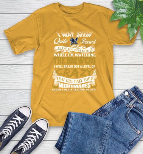 Milwaukee Brewers MLB Baseball Don't Mess With Me While I'm Watching My Team T-Shirt 2