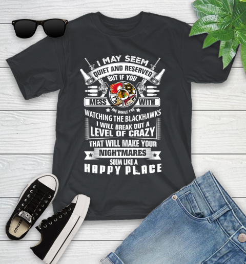 Chicago Blackhawks NHL Hockey Don't Mess With Me While I'm Watching My Team Sports Youth T-Shirt