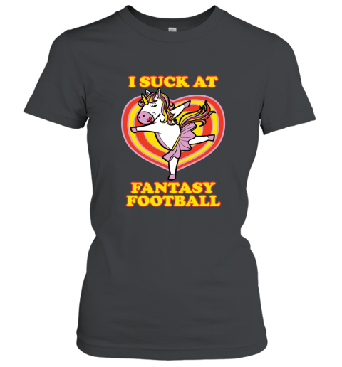 I Suck At Fantasy Football  Funny Unicorn Loser T Shirt Women T-Shirt