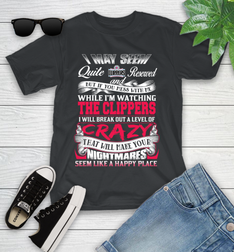 LA Clippers NBA Basketball Don't Mess With Me While I'm Watching My Team Youth T-Shirt