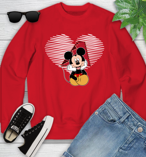 MLB Arizona Diamondbacks The Heart Mickey Mouse Disney Baseball T Shirt_000 Youth Sweatshirt 8