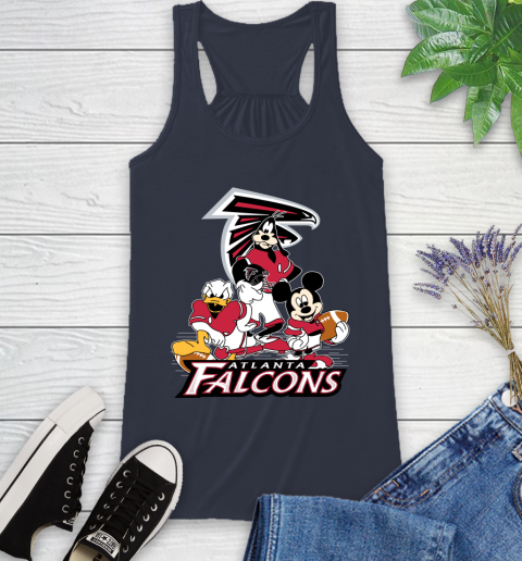 NFL Atlanta Falcons Mickey Mouse Donald Duck Goofy Football Shirt Racerback Tank 10