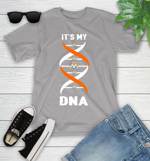Miami Marlins MLB Baseball It's My DNA Sports Youth T-Shirt 4