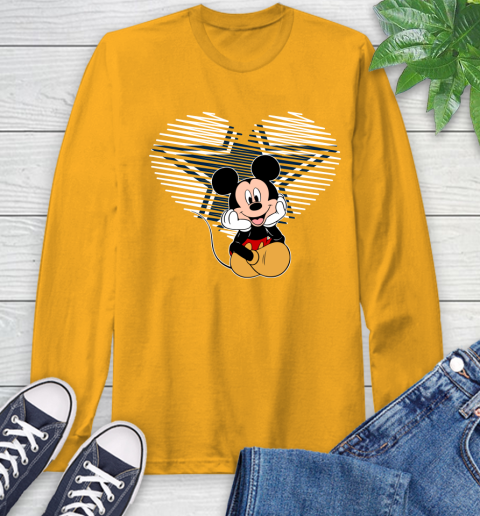 NFL Dallas Cowboys The Heart Mickey Mouse Disney Football T Shirt_000 Long Sleeve T-Shirt 2