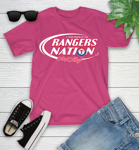 MLB A True Friend Of The Texas Rangers Dilly Dilly Baseball Sports Youth T-Shirt 11