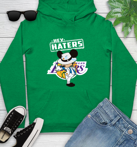 NBA Hey Haters Mickey Basketball Sports Los Angeles Lakers Youth Hoodie 9
