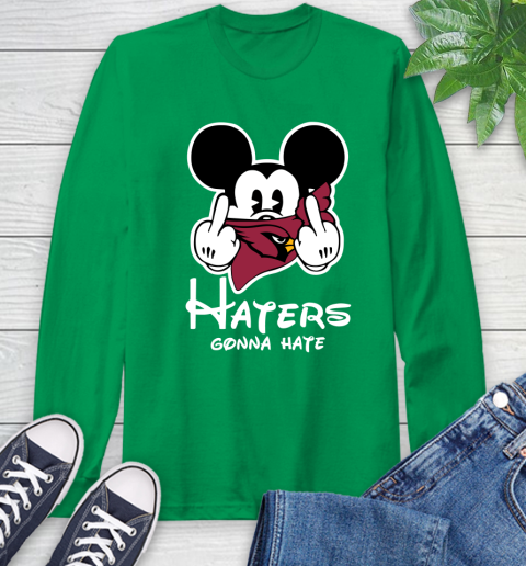 NFL Arizona Cardinals Haters Gonna Hate Mickey Mouse Disney Football T Shirt Long Sleeve T-Shirt 8