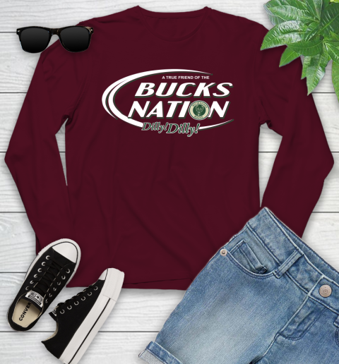 NBA A True Friend Of The Milwaukee Bucks Dilly Dilly Basketball Sports Youth Long Sleeve 6