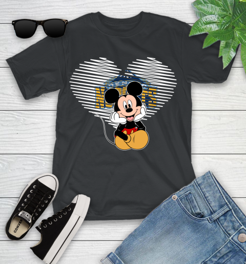 NBA Denver Nuggets The Heart Mickey Mouse Disney Basketball Youth T-Shirt