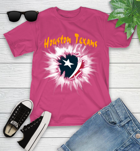 Pink texans shirt cheap