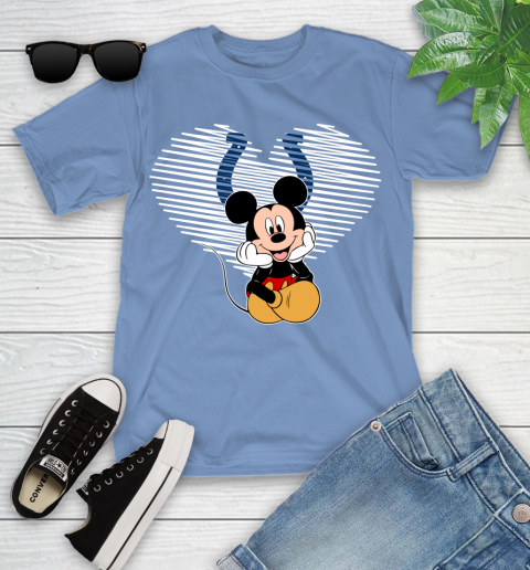 NFL Indianapolis Colts The Heart Mickey Mouse Disney Football T Shirt_000 Youth T-Shirt 15