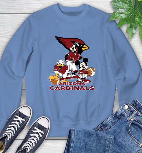 NFL Arizona Cardinals Mickey Mouse Donald Duck Goofy Football Shirt Sweatshirt 11