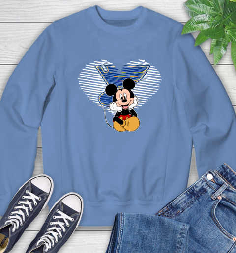 NHL St.Louis Blues The Heart Mickey Mouse Disney Hockey Sweatshirt 11