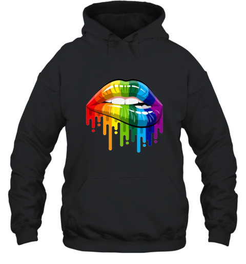 Lgbt Gay Homosexual Lesbian Rainbow Lips Pride T Shirt Hooded