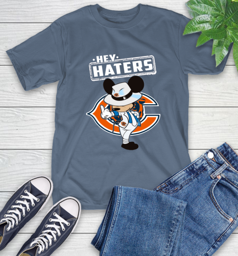 NFL Hey Haters Mickey Football Sports Chicago Bears T-Shirt 8