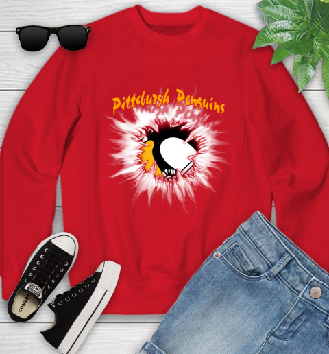Pittsburgh Penguins NHL Hockey Adoring Fan Rip Sports Youth Sweatshirt 8
