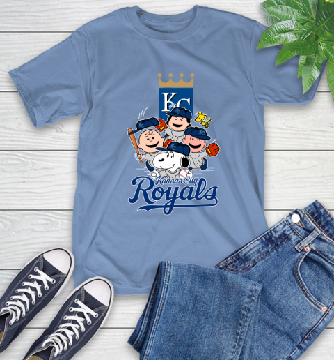 MLB Kansas City Royals Snoopy Charlie Brown Woodstock The Peanuts Movie Baseball T Shirt_000 T-Shirt 12