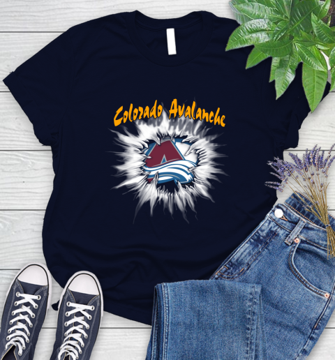 Colorado Avalanche NHL Hockey Adoring Fan Rip Sports Women's T-Shirt 2