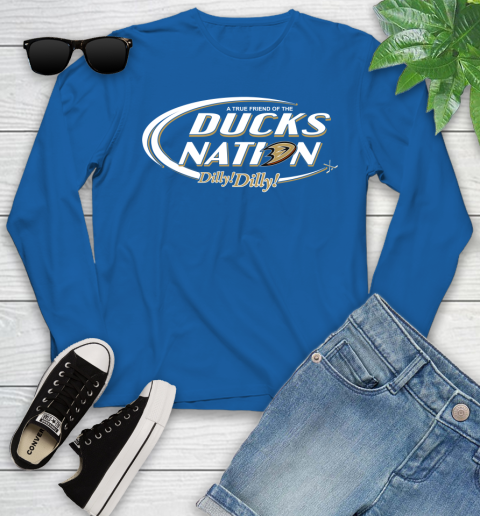 NHL A True Friend Of The Anaheim Ducks Dilly Dilly Hockey Sports Youth Long Sleeve 10