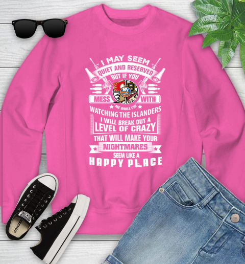 New York Islanders NHL Hockey Don't Mess With Me While I'm Watching My Team Sports Youth Sweatshirt 6