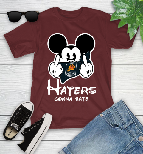 NBA Phoenix Suns Haters Gonna Hate Mickey Mouse Disney Basketball T Shirt Youth T-Shirt 14