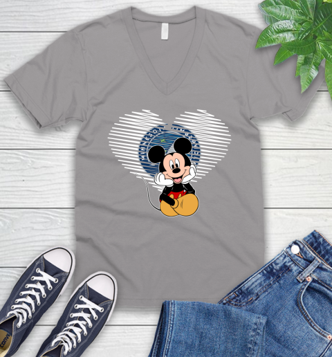 NBA Minnesota Timberwolves The Heart Mickey Mouse Disney Basketball V-Neck T-Shirt 3