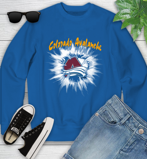 Colorado Avalanche NHL Hockey Adoring Fan Rip Sports Youth Sweatshirt 7