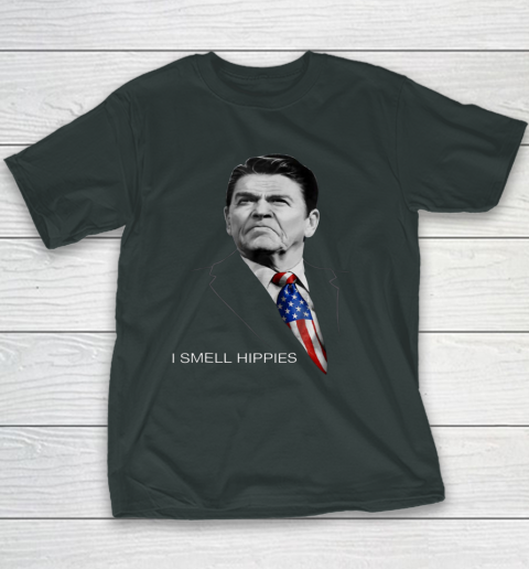 I Smell Hippies Ronald Reagan Conservative Youth T-Shirt 3