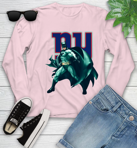 Nfl Batman Football Sports New York Giants Youth Long Sleeve