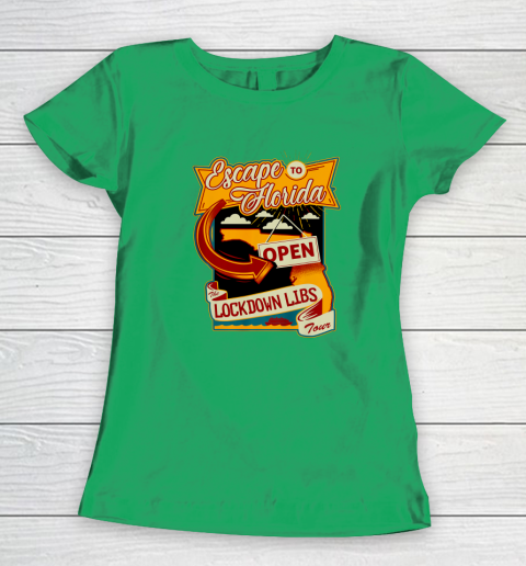 Escape To Florida Shirt Ron DeSantis (Print on front and back) Women's T-Shirt 20