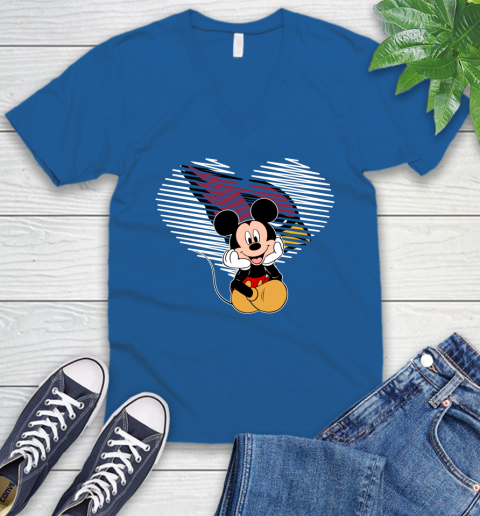 NFL Arizona Cardinals The Heart Mickey Mouse Disney Football T Shirt_000 V-Neck T-Shirt 5
