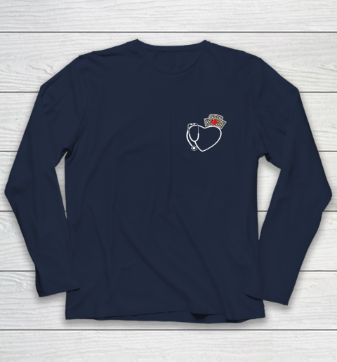Heart Stethoscope Cute Love Nursing Gifts Valentine Day 2022 Long Sleeve T-Shirt 2