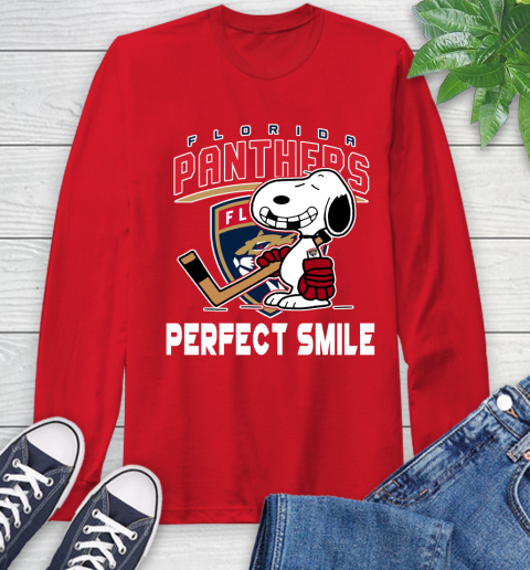 NHL Florida Panthers Snoopy Perfect Smile The Peanuts Movie Hockey T Shirt Long Sleeve T-Shirt 11