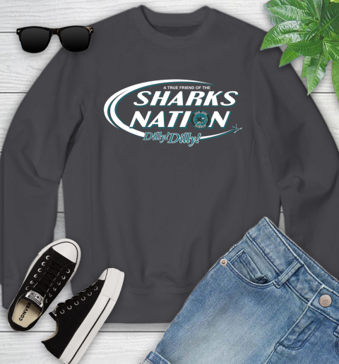 NHL A True Friend Of The San Jose Sharks Dilly Dilly Hockey Sports Youth Sweatshirt 5
