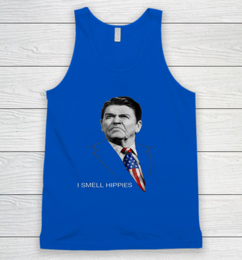 I Smell Hippies Ronald Reagan Conservative Tank Top 3